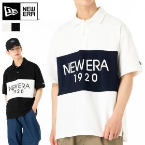 NEW ERA ニューエラ 半袖ポロシャツ オーバーサイズ ボーダー