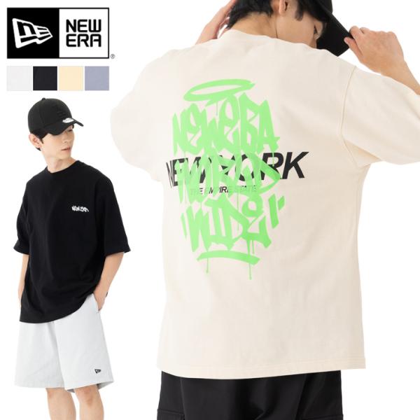 ニューエラ 半袖Tシャツ オーバーサイズ グラフィティロゴ