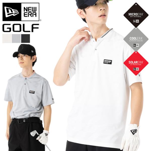 ニューエラ ゴルフ 半袖ポロシャツ ショートカラー