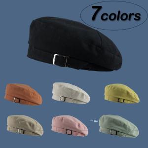イロドリ 帽子 レディース 春夏 無地 ベレー帽 男女兼用