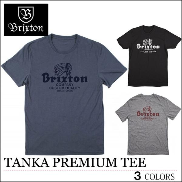 BRIXTON ブリクストン Tシャツ TANKA PREMIUM ブラック トップス スケート メ...