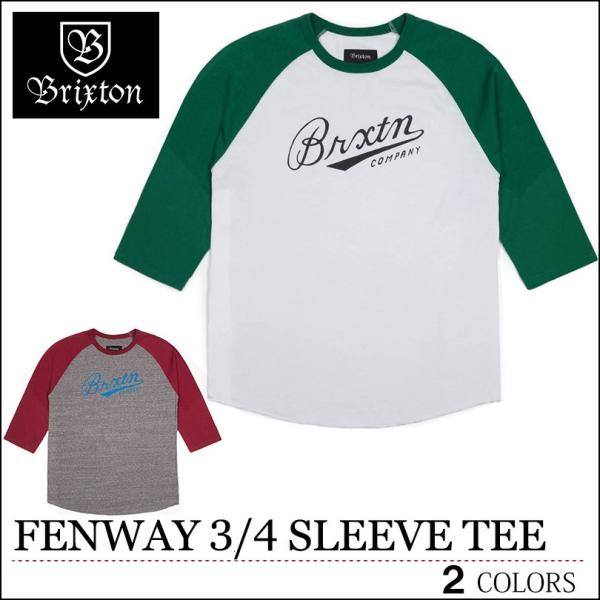 BRIXTON ブリクストン Tシャツ ラグラン ７分 FENWAY ヘザーグレー バーガンディ ホ...