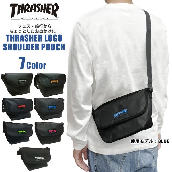 ショルダーバッグ メンズ スラッシャー THRASHER ポーチ ショルダー 肩掛け お出かけ ウエ...
