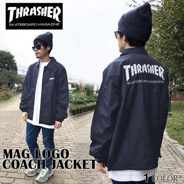 スラッシャー コーチジャケット THRASHER MAG LOGO COACH JACKET  パー...