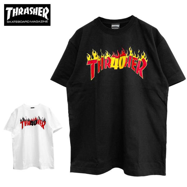 スラッシャー Tシャツ 半袖 トップス THRASHER MAGロゴ 40TH Anniversar...