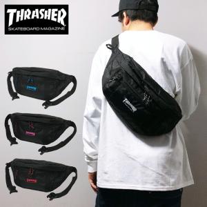 ポーチ メンズ スラッシャー ウエストバッグ THRASHER メッセンジャーバッグ ショルダーバッグ ポーチ L ボディバッグ 斜めがけ レディース