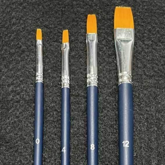 平筆（強い）　0号　4号　8号　ルアーロッドに最適なサイズ