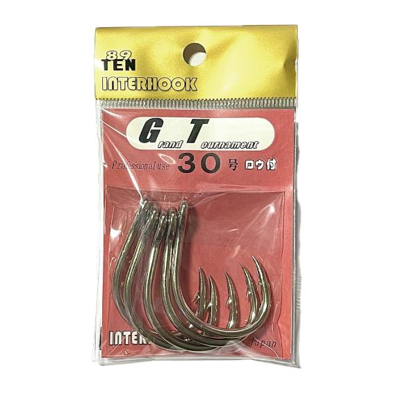 ＜INTER HOOK＞　GT　30号　銀　5本入り　ロウ付