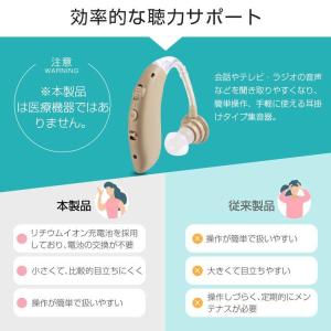耳掛け式 集音器 補聴器型 充電式 軽量 デジ...の詳細画像3
