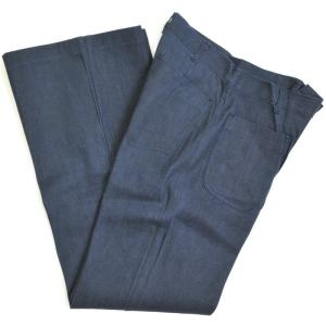 US（米軍放出品）US Navy Man's Poly-Cotton Denim Utility Trousers 米海軍 ベルボトム