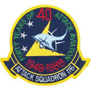 Military Patch（ミリタリーパッチ）ATTACK SQUADRON 115 40周年 記念パッチ｜captaintoms