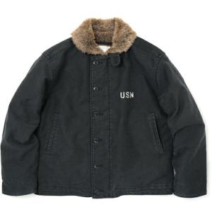 HOUSTON（ヒューストン） N-1デッキジャケット ユーズドモデル [NAVY