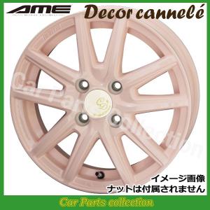 14インチ 4.5J 4H P.C.D:100 INSET:45 AME デコル カヌレ コライユピンク(1本)｜car-cpc