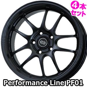 (4本価格) 18インチ 9.0J 5/114.3 エンケイ パフォーマンスライン PF01 (MBK) ホイール 4本セット｜car-mania