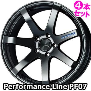 (4本価格) 18インチ 7.5J 5/114.3 エンケイ パフォーマンスライン PF07 (SBK) ホイール 4本セット｜car-mania