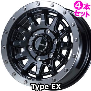 (4本特価) 15×6.0J +33 6/139.7 タイプ EX (BK) エセックス 15インチ ホイール4本セット ESSEX Type EX｜car-mania