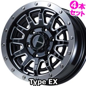 (4本特価) 15×6.0J +33 6/139.7 タイプ EX (BKM) エセックス 15インチ ホイール4本セット ESSEX Type EX｜car-mania