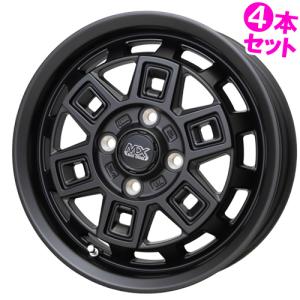 (4本価格) 12インチ 4.0B 4/100 ホットスタッフ マッドクロス アイヴァー (MTBK) ホイール 4本セット｜car-mania