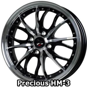 16×6.0J +45 4/100 プレシャス HM-3 (BK/P) ホットスタッフ 16インチ ホイール1本 Precious｜car-mania