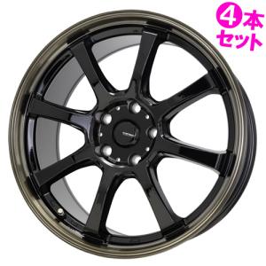 (4本価格) 16インチ 6.5J 5/114.3 ホットスタッフ ジースピード P-08 (BK/BR) ホイール 4本セット｜car-mania