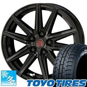 (ワゴンR スマイル) 155/65R14 トーヨー  ガリット ギズ 14インチ スタッドレスタイヤ ホイール 4本セット ザイン SS (ブラック)｜car-mania