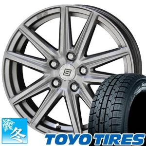 (ワゴンR スマイル) 155/65R14 トーヨー  ガリット ギズ 14インチ スタッドレスタイヤ ホイール 4本セット ザイン SS (シルバー)｜car-mania