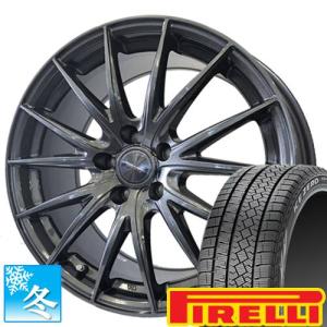 (デミオ DJ系) 185/65R15 ピレリ アイスゼロ アシンメトリコ 15インチ スタッドレスタイヤ ホイール 4本セット ヴェルヴァ スポルト2｜car-mania