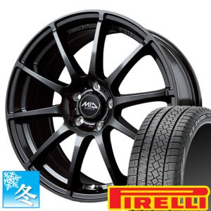 (シエンタ 10系) 185/65R15 ピレリ アイスゼロ アシンメトリコ 15インチ スタッドレスタイヤ ホイール 4本セット エクシーダー E06｜car-mania