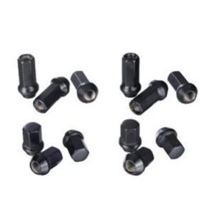 WORK ビレットナット 黒 20個(1台分) 17HEX, M12 P1.5 or P1.25, 袋