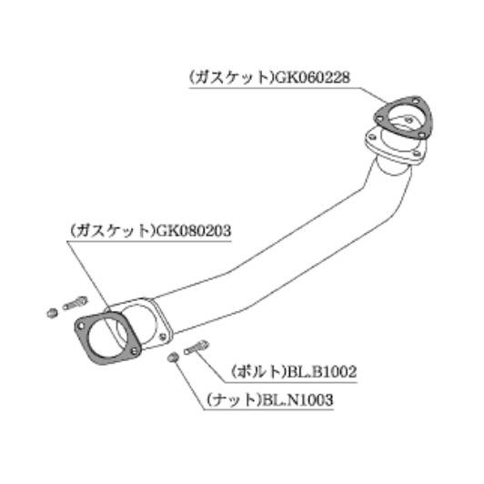 柿本改 マフラー フロントパイプ Standard スポーツマフラー 日産 シルビア GF-S15 ...