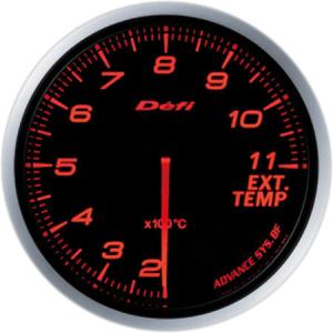 Defi デフィ DF10602 アドバンスBF 排気温度計Φ60 照明色アンバーレッド （表示範囲：200℃〜1100℃）｜car-parts-shop-mm