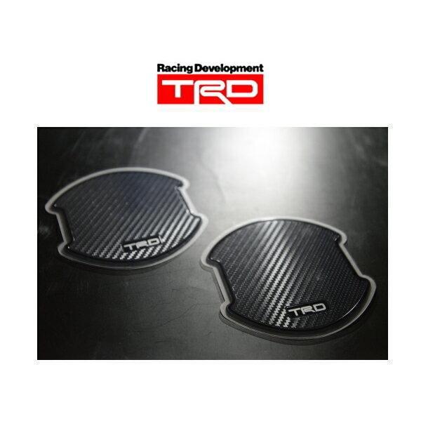 TRD ドアハンドルプロテクター トヨタ MS010-00018 ブラックカーボン調 2枚セット ア...