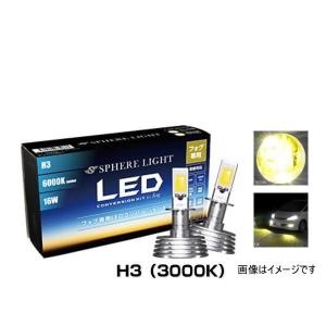 スフィアライト LED H3 フォグ SHKPB030 コンバージョンキット 淡黄色 イエロー 3000K 2灯合計4800lm 2年保証｜car-parts-shop-mm