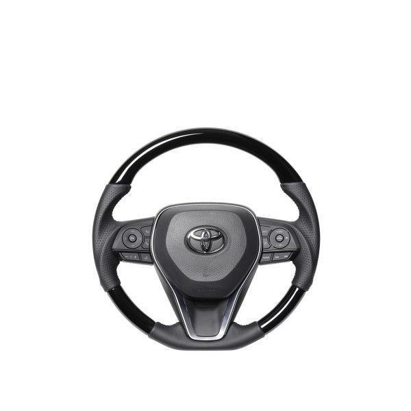 REAL レアル TYFP-PBW ステアリング ソフトDシェイプ ピアノブラック ウォルスドルフナ...