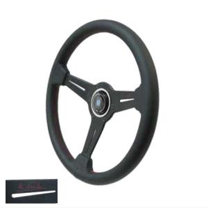 NARDI CLASSIC ブラックレザー&ブラックスポーク グレーステッチ 34
