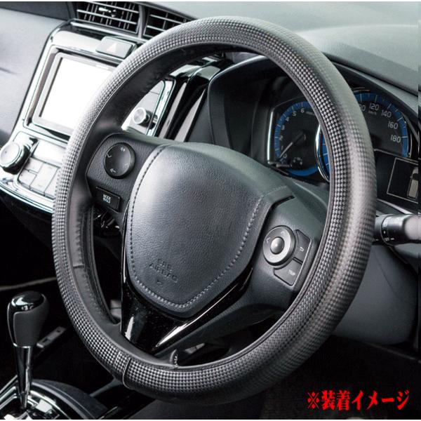 ハンドルカバー ステアリングカバー 軽自動車 Sサイズ ネオフィットカーボン ゴムリングを使わない新...