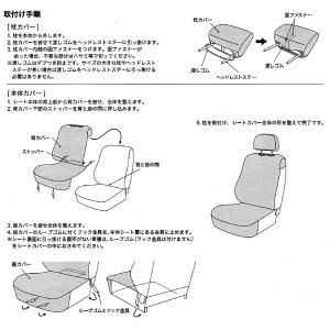 シートカバー フロント用 前席用 軽自動車 普...の詳細画像3