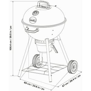 Nexgrill 57cm チャコール ケトル...の詳細画像5