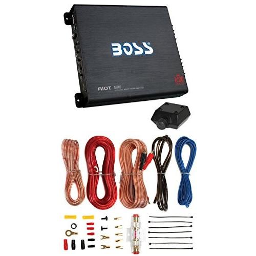 BOSS ボス  R6002 1200W 2Ch カーオーディオアンプ+Remote+8 Gauge...