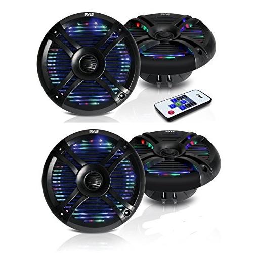 Pyle パイル PLMRX68LEB 6.5インチ 500W マリンボートLED Light Bl...