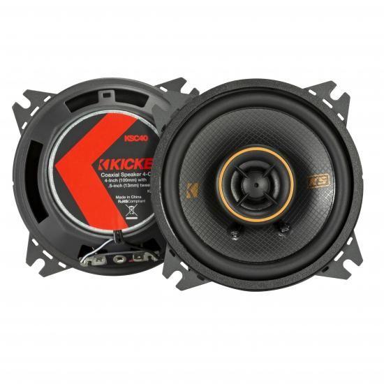 Kicker 51KSC404 KSシリーズ 4インチ同軸スピーカー（0.5インチツイーター付き）、...