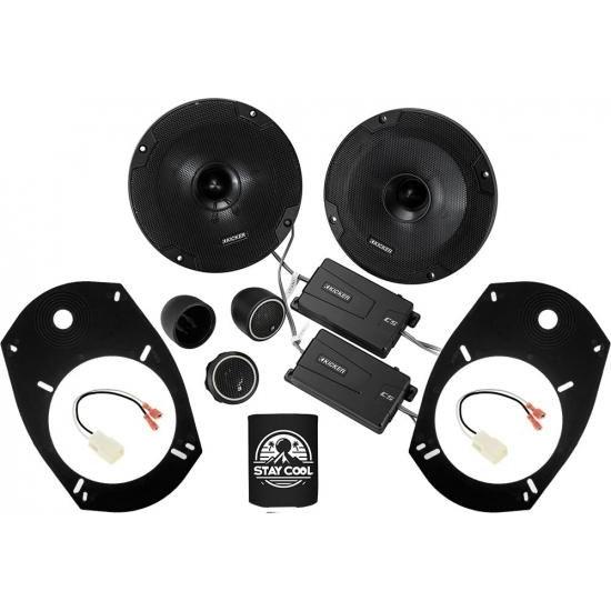 KICKER スピーカー 6.5インチ ダッジ チャージャー 2011-2023 アップグレードキッ...