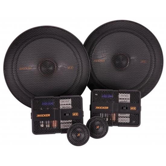KICKER 51KSS6704 コンポーネントスピーカーシステム、2ウェイ設計、6.75インチウー...