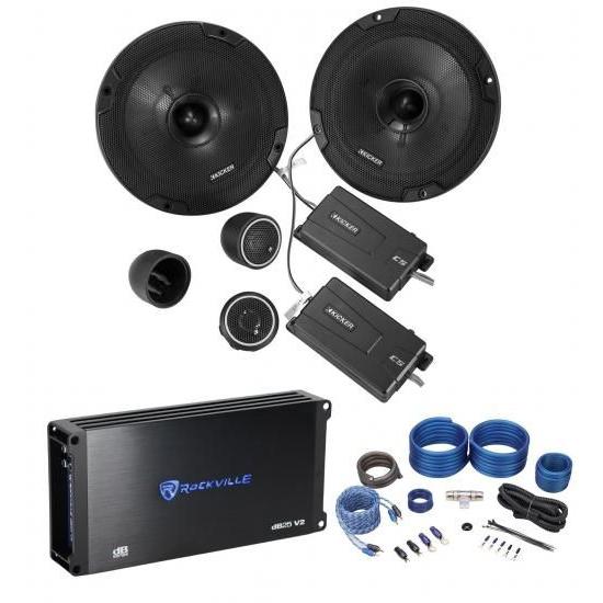 オーディオセービングバンドル：Kicker 46CSS674 6.75インチ 6-3/4インチ 60...