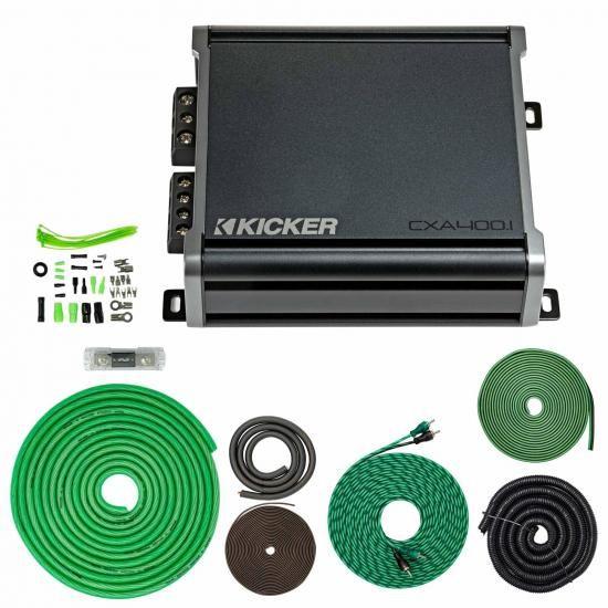 KICKER 46CXA4001 400W CXシリーズ モノラルクラスDサブウーファーアンプ + ...