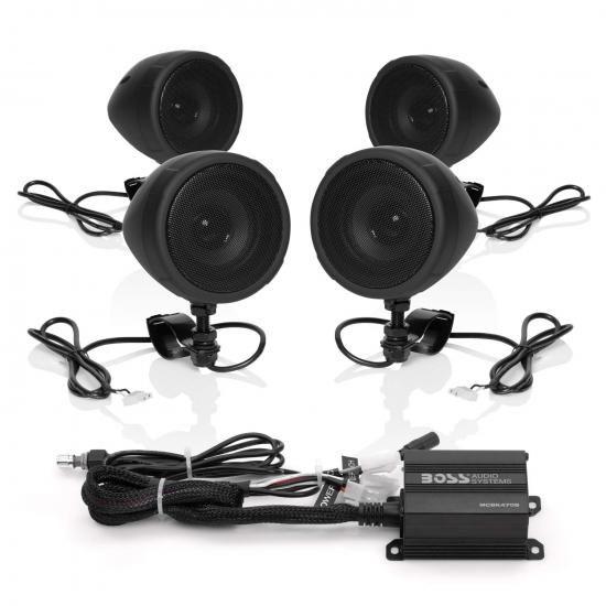 BOSSオーディオシステム MCBK470B バイク用Bluetoothスピーカーシステム - クラ...
