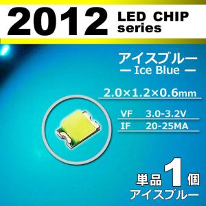 ＬＥＤチップ ２０１２ アイスブルー 水色 １個 単品 バラ売り ＳＭＤ ＬＥＤ 打ち替え エアコンパネル メーターパネル