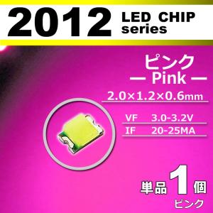 ＬＥＤチップ ２０１２ ピンク 桃色 １個 単品 バラ売り ＳＭＤ ＬＥＤ 打ち替え エアコンパネル メーターパネル