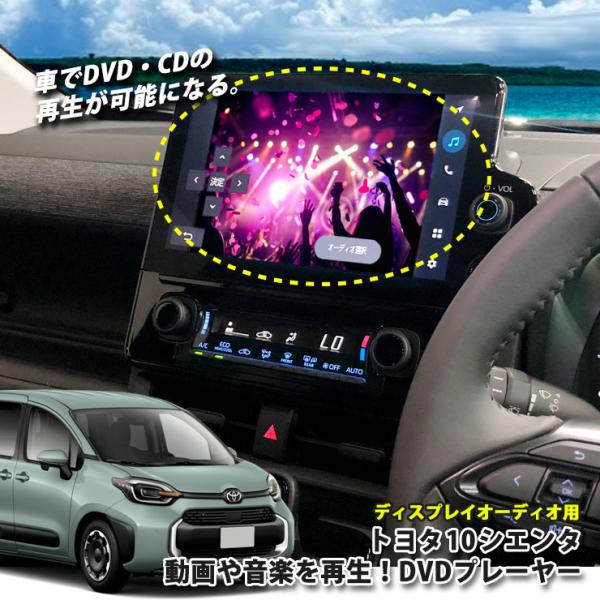 トヨタ 10系シエンタ（R4.8〜）ディスプレイオーディオ用 DVDプレーヤー 超便利 車で視聴でき...
