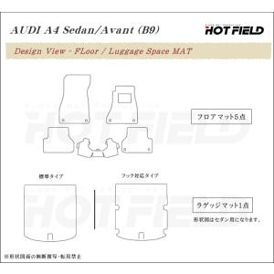AUDI アウディ A4 (B9) フロアマッ...の詳細画像3
